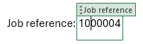 The job reference when focused.