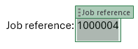 The job reference when selected.