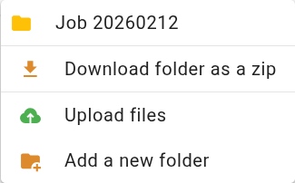 Folder view context menu showing the Add a new folder option