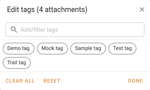 Bulk tag selector