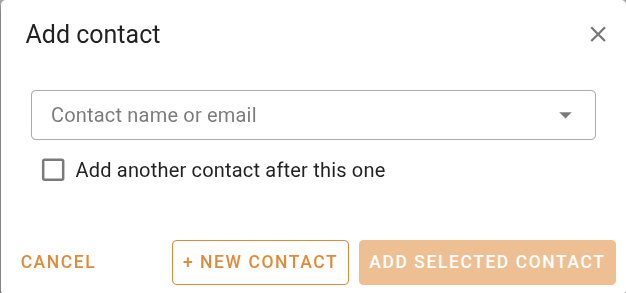Add contact dialog