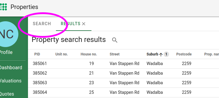 Search again new tab