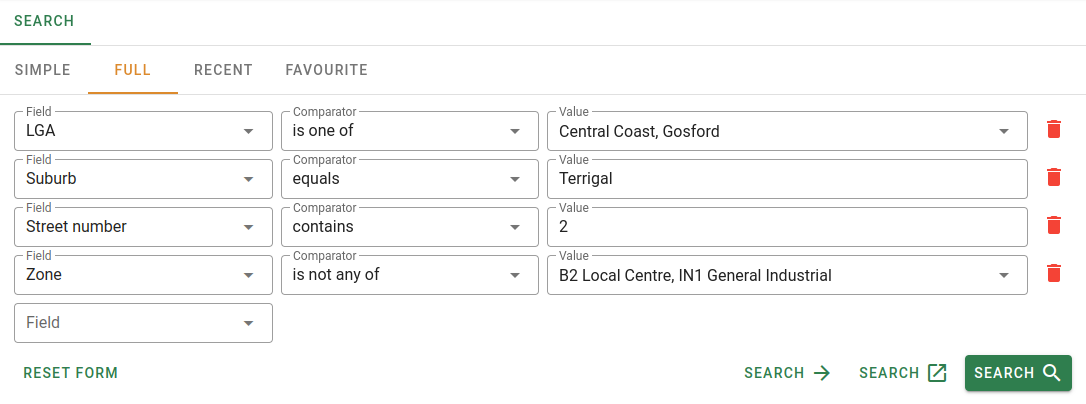 Property simple search example