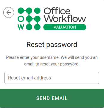 Request password reset form