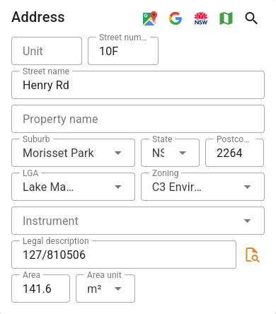 Request address card
