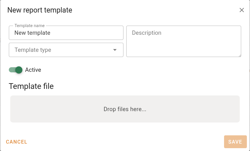 New report template