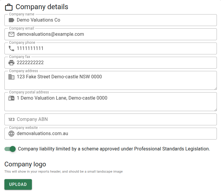 Company details