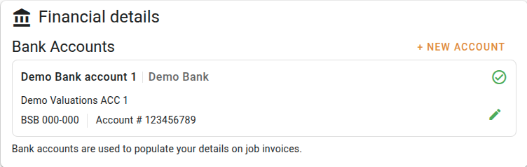 Financial details