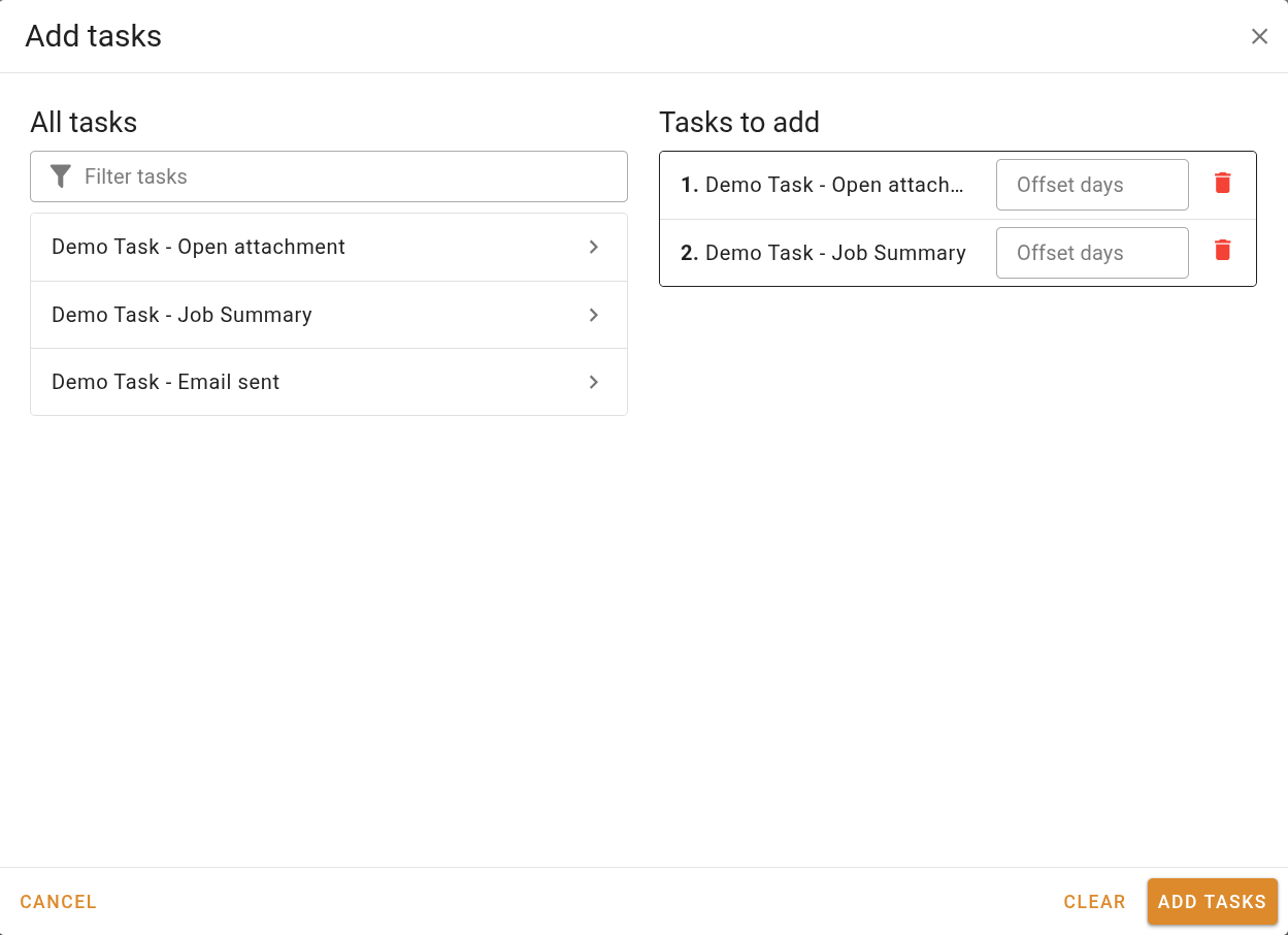 Add task to workflow