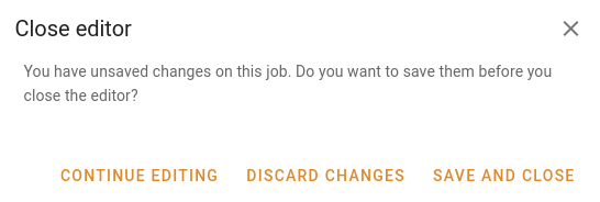 Close editor confirmation popup