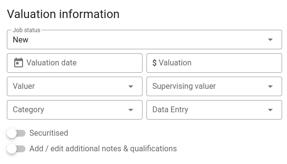 Valuation information