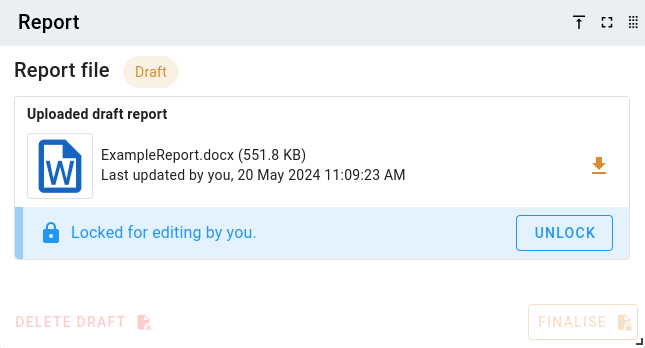 Choose report template